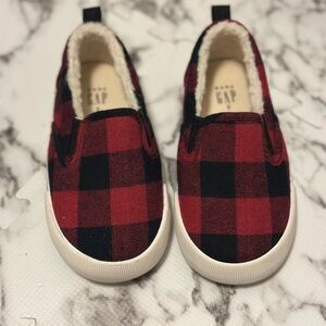GAP Kids Red and Black Plaid Shoes